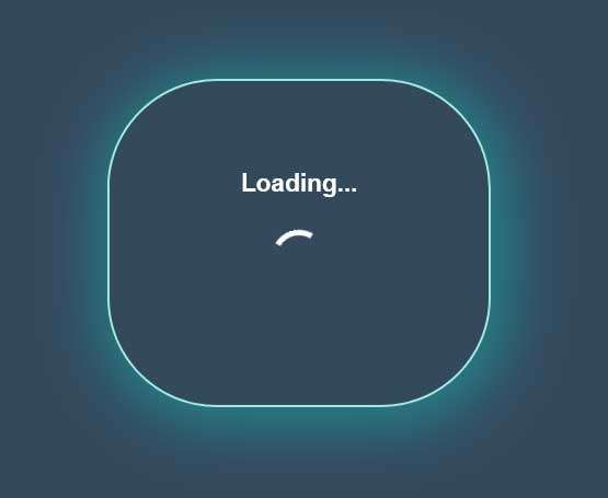 发光的loading加载框动画特效
