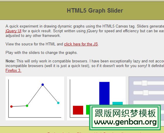 HTML5 Graph Slider