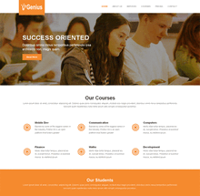 橙色扁平化国外留学生教育网站模