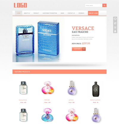 香水化妆品英文外贸通用类响应式织梦模板(带购物车微信支付宝支付)