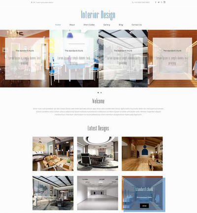 简洁室内装饰设计公司网站静态模