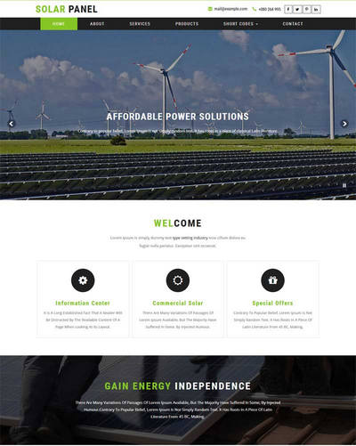 大气太阳能电力公司网站html模板