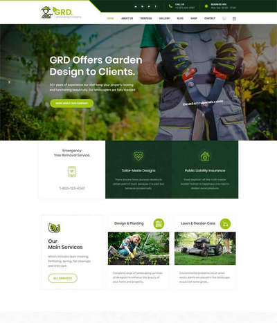 Bootstrap园林种植绿化公司网站