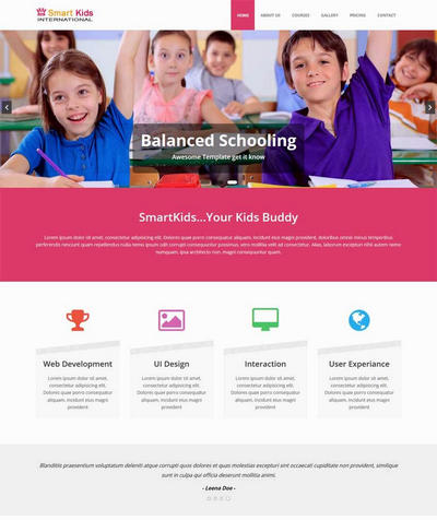 简洁儿童学校教育html静态网站模板