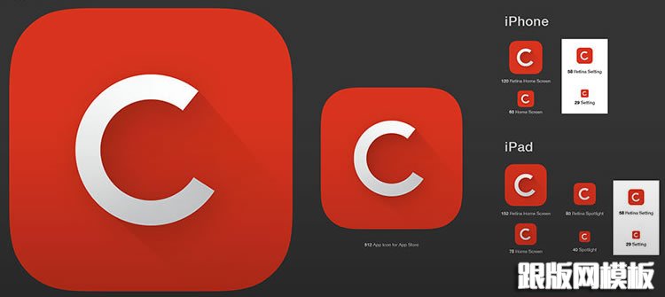 iOS 7 gui template ui kit free