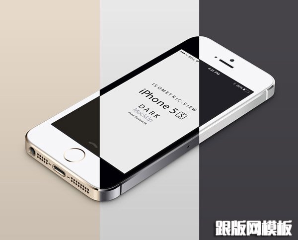 3D视图iPhone 5S社会民主党矢量样机