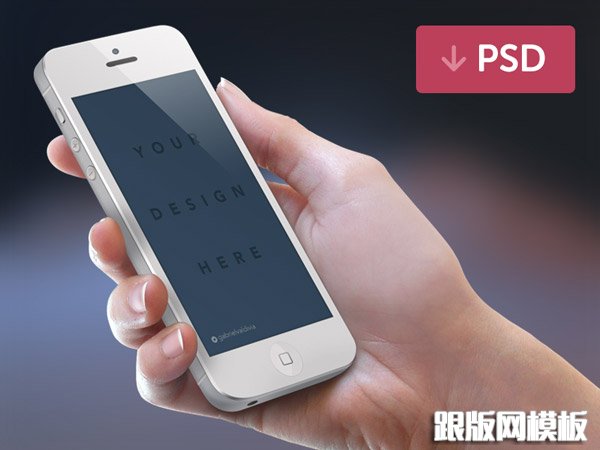 免费的iPhone样机的PSD白