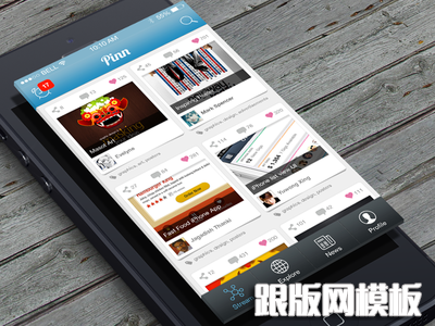 simple blue ios app ui design pinn custom