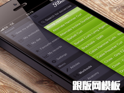 dark green black ios app ui design