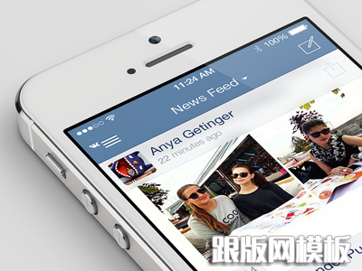 custom vk social network mobile app ui design iphone