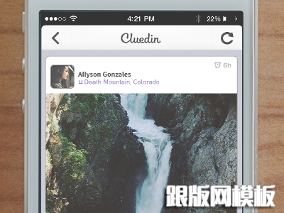 iphone app news feed ui view screen design
