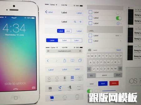 iOS 7 UI Kit (Free Download .psd)