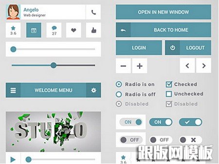 Touch50px UI Kit (PSD)