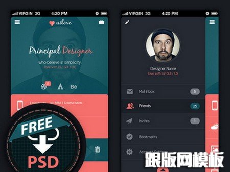 Mobile UI (Free PSD)