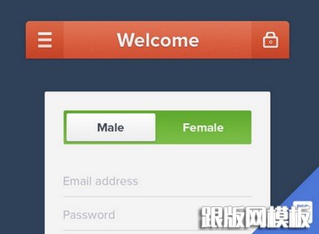 Register UI Free PSD included