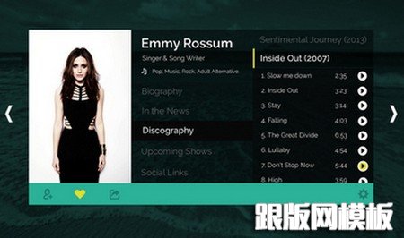 Music widget free PSD