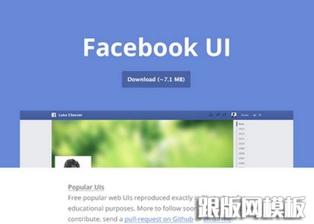 Popular UIs — Free Facebook UI PSDs