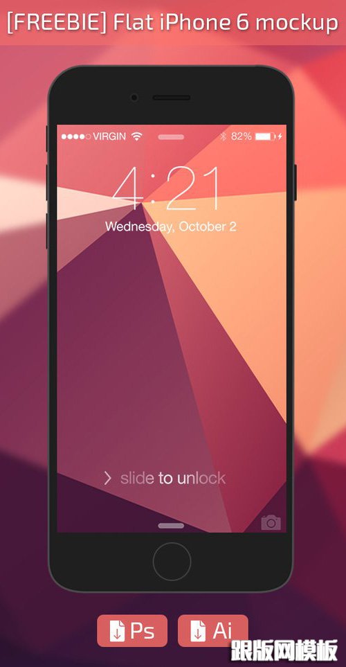 Free iPhone 6 and iPhone 6 Plus Mockup Templates (PSD, AI & Sketch) - Free Download - 9