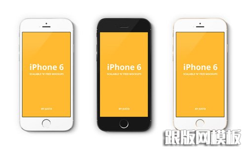 Free iPhone 6 and iPhone 6 Plus Mockup Templates (PSD, AI & Sketch) - Free Download - 46