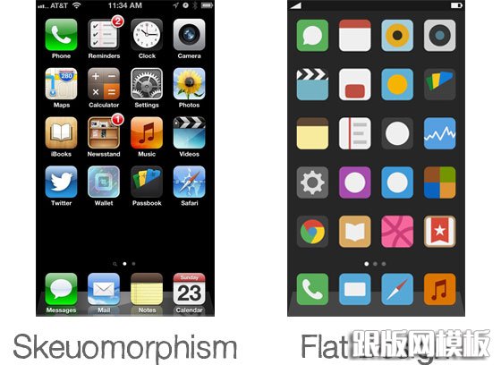 skeumorphic-02-comparison-flat