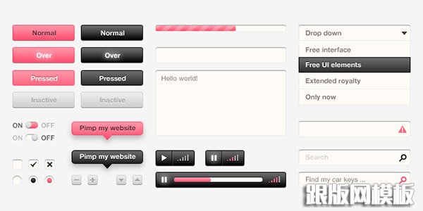 UI Resource Free Photoshop UI Kit