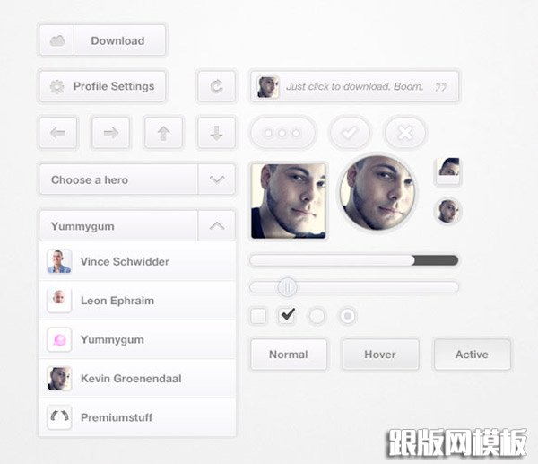 Chiclet Free Photoshop UI Kits