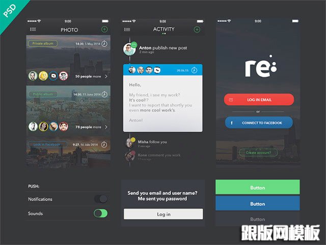 Free UI Kits: re-free-ui-kit