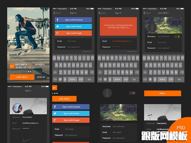Free UI Kits: login-ui-kit-for-iOS