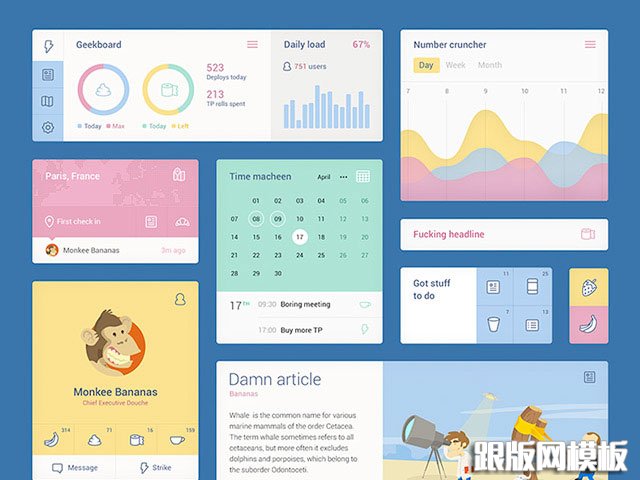 Free UI Kits: colorful-ui-kit-psd