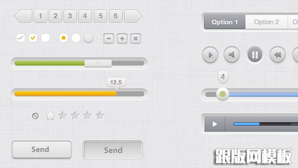 Clean Free Photoshop UI Kit