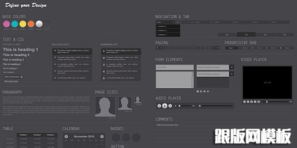 Midnight Free Photoshop UI Kit