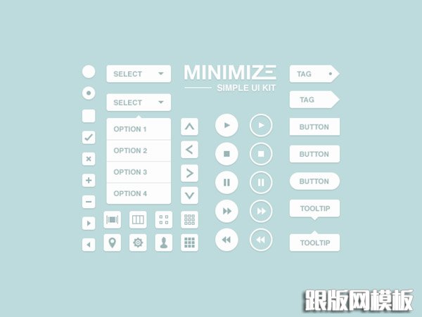 Minimize Free Photoshop UI Kit