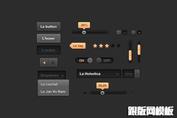 Le Free Photoshop Ui Kit