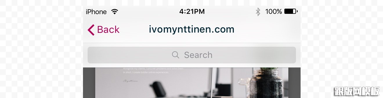 iOS minimal search bar
